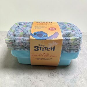 Disney Stitch Meal Prep Containers 20 Piece Set BPA Free Food Storage Containers